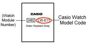 casio model number lookup